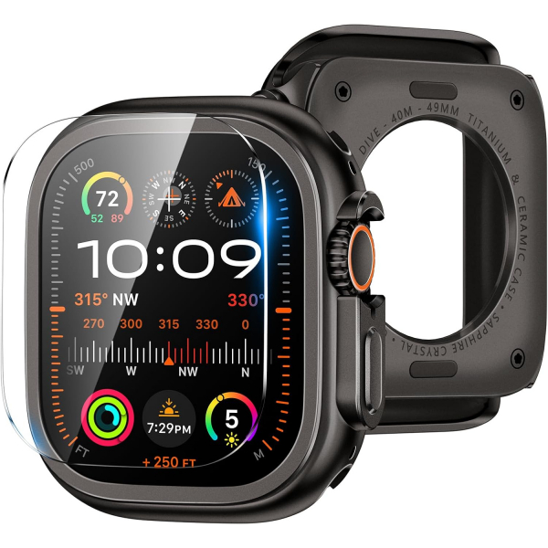 Suitisbest Apple Watch 10 46mm Bumper Klf-Black 