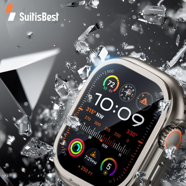 Suitisbest Apple Watch 10 46mm Bumper Klf-Titanium Black 