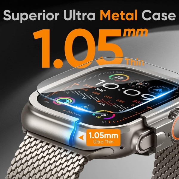 Suitisbest Apple Watch 10 46mm Bumper Klf-Titanium Black 