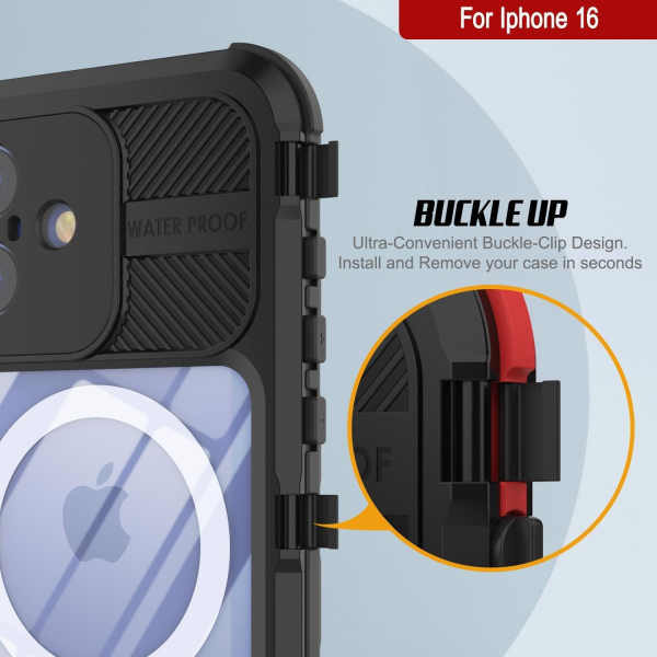 Punkcase iPhone 16 Su Geirmez Extreme 2.0 Klf-Black