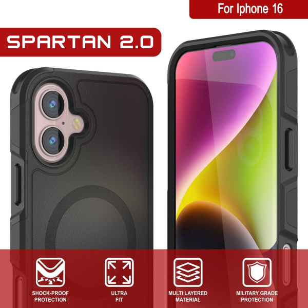 Punkcase Apple iPhone 16 Plus Spartan 2.0 Klf 