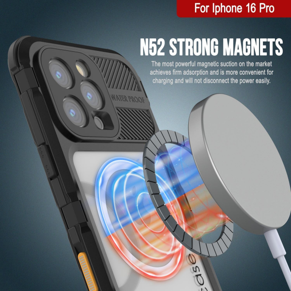 Punkcase iPhone 16 ProMax Su Geirmez Extreme 2.0 Klf-Black