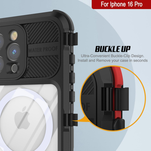 Punkcase iPhone 16 ProMax Su Geirmez Extreme 2.0 Klf-Black