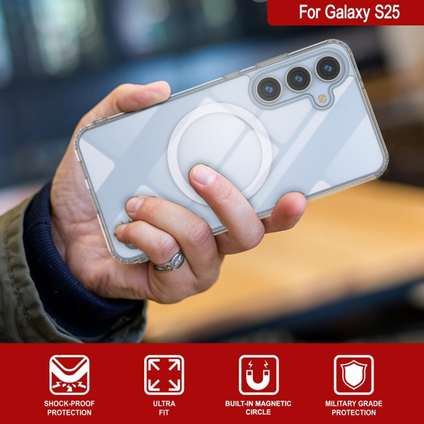 PunkCase Samsung Galaxy S25 Plus ClearMag Klf