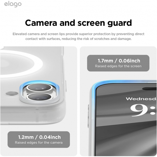 elago Apple iPhone 16 Plus Hybrid effaf Klf-Matte Clear