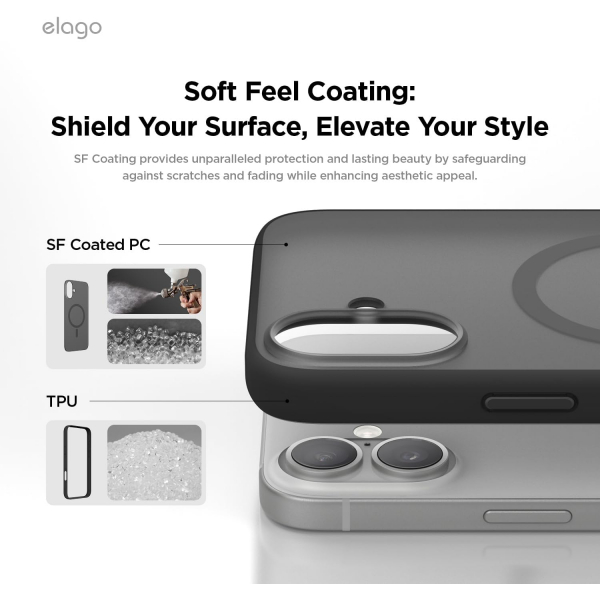 elago Apple iPhone 16 Plus Hybrid effaf Klf-Matte Black