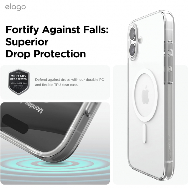 elago Apple iPhone 16 Plus Hybrid effaf Klf-Clear