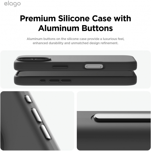 elago Apple iPhone 16 Plus Manyetik Klf-Black