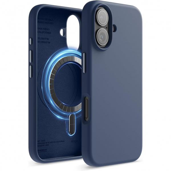 elago Apple iPhone 16 Plus Manyetik Klf-Jean Indigo