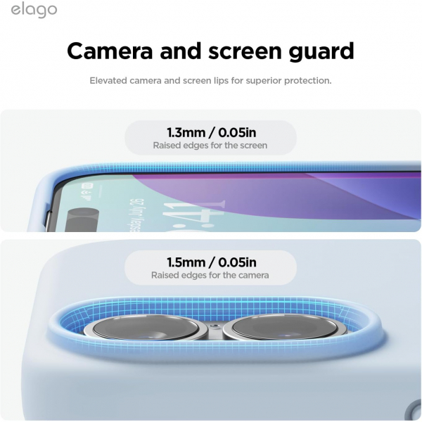 elago Apple iPhone 16 Plus Manyetik Klf-Light Blue
