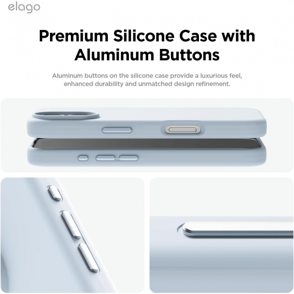 elago Apple iPhone 16 Plus Manyetik Klf-Light Blue