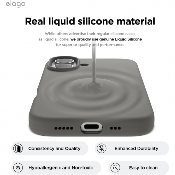 elago Apple iPhone 16 Plus Manyetik Klf-Medium Gray