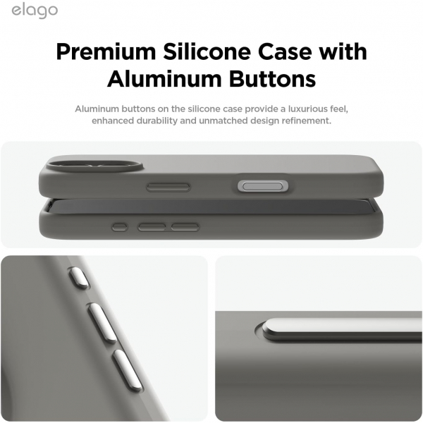 elago Apple iPhone 16 Plus Manyetik Klf-Medium Gray