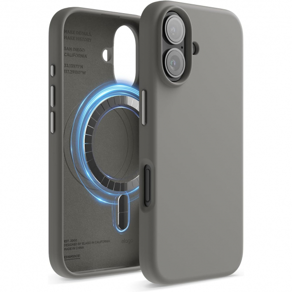 elago Apple iPhone 16 Plus Manyetik Klf-Medium Gray