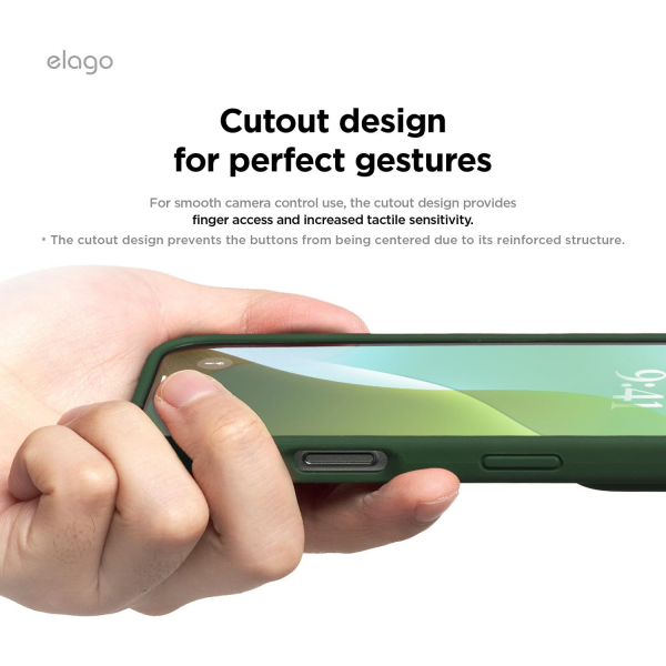 elago Apple iPhone 16 Plus Silikon Klf-Alpine Green