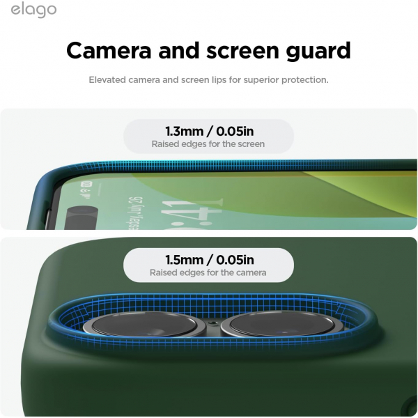 elago Apple iPhone 16 Plus Silikon Klf-Alpine Green