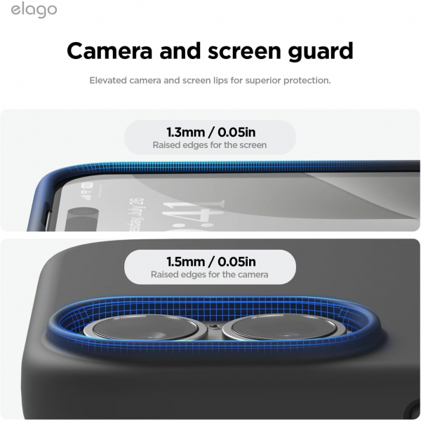 elago Apple iPhone 16 Plus Silikon Klf-Black