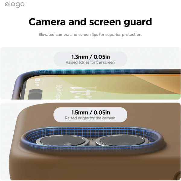 elago Apple iPhone 16 Plus Silikon Klf-Brown