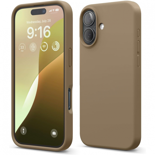 elago Apple iPhone 16 Plus Silikon Klf-Brown