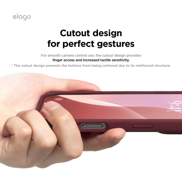 elago Apple iPhone 16 Plus Silikon Klf-Burgundy
