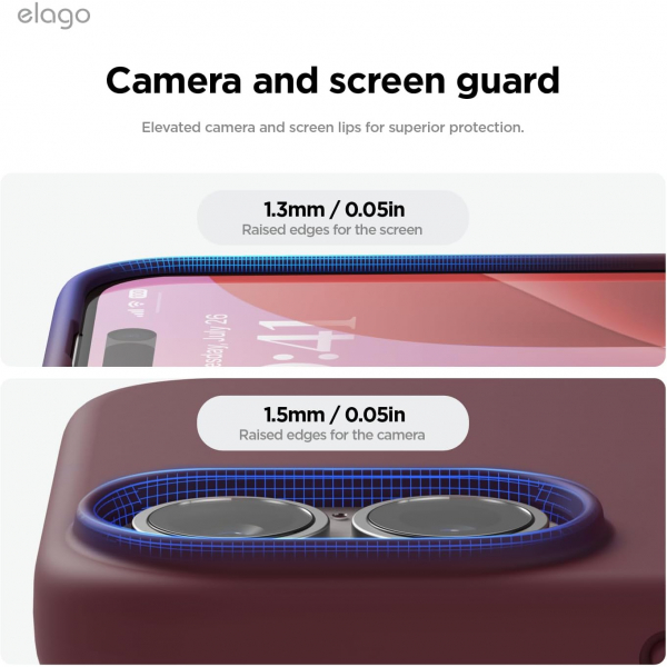 elago Apple iPhone 16 Plus Silikon Klf-Burgundy