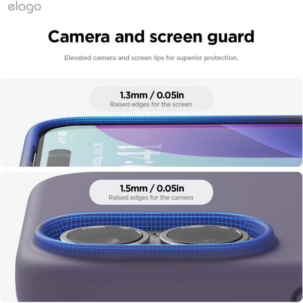 elago Apple iPhone 16 Plus Silikon Klf-Deep Lavender