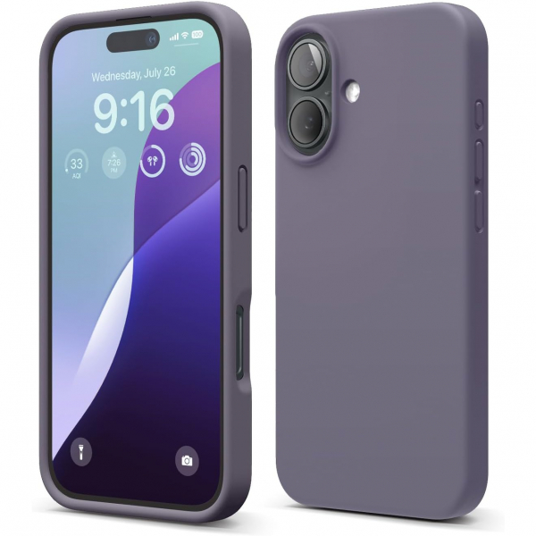 elago Apple iPhone 16 Plus Silikon Klf-Deep Lavender