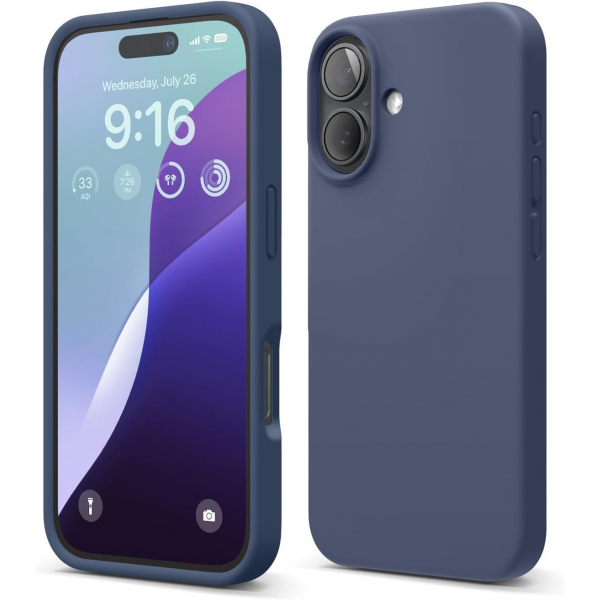 elago Apple iPhone 16 Plus Silikon Klf-Jean Indigo