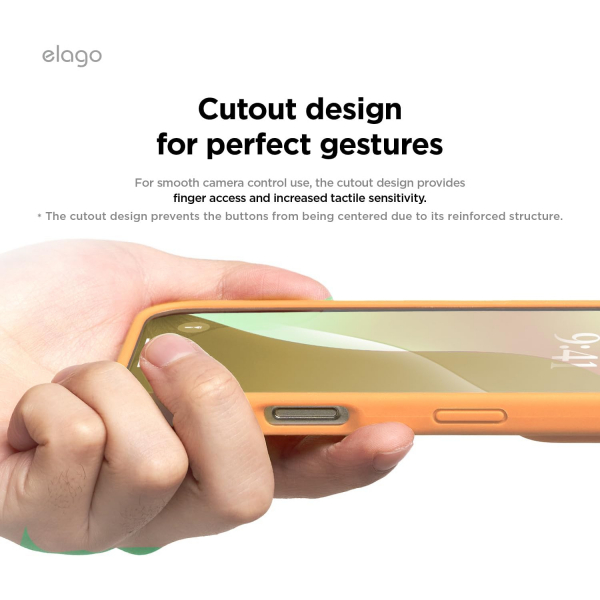 elago Apple iPhone 16 Plus Silikon Klf-Orange