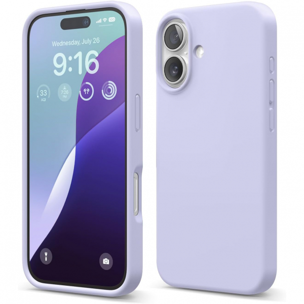 elago Apple iPhone 16 Plus Silikon Klf-Purple