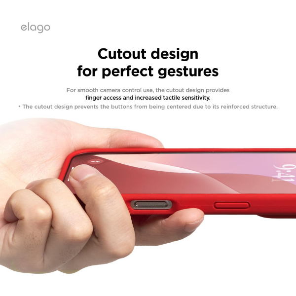 elago Apple iPhone 16 Plus Silikon Klf-Red