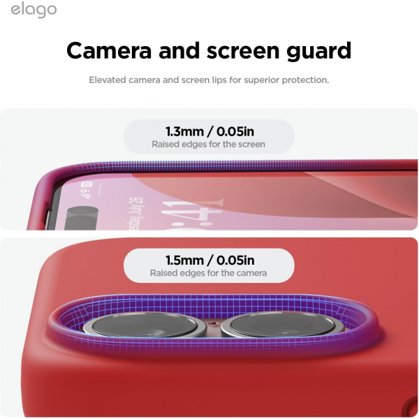 elago Apple iPhone 16 Plus Silikon Klf-Red
