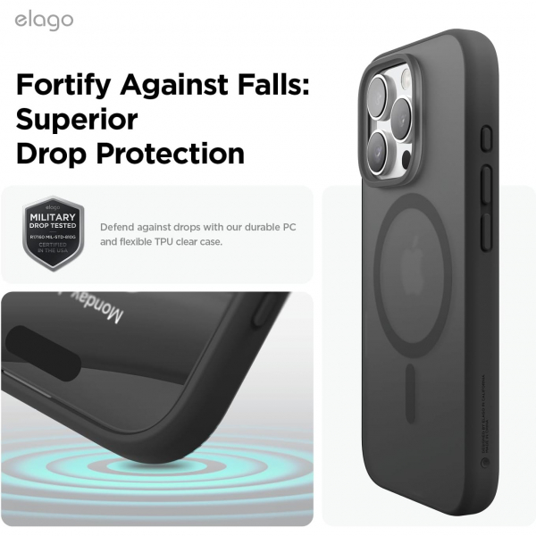 elago Apple iPhone 16 Pro Max Hybrid effaf Klf-Matte Black
