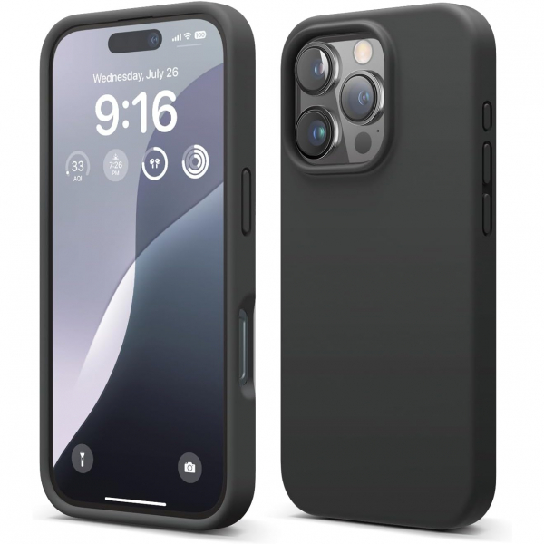 elago Apple iPhone 16 Pro Max Silikon Klf-Black
