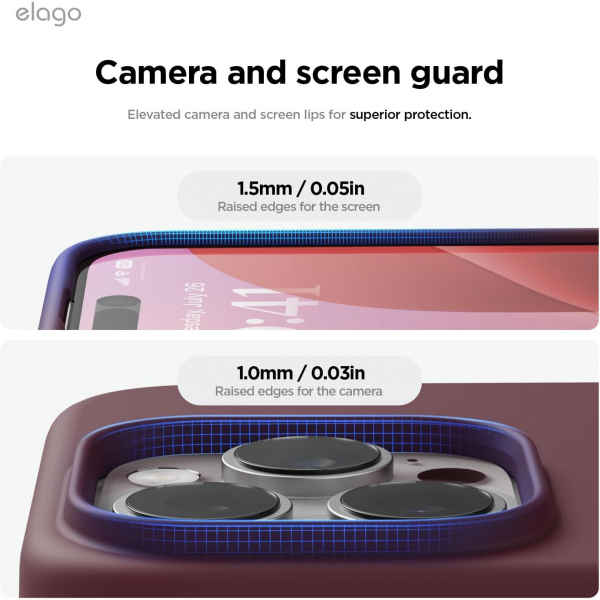 elago Apple iPhone 16 Pro Max Manyetik Klf-Burgundy