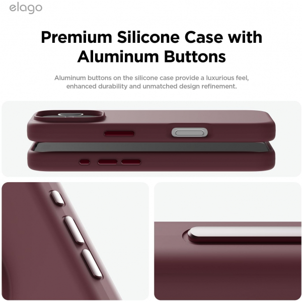 elago Apple iPhone 16 Pro Max Manyetik Klf-Burgundy