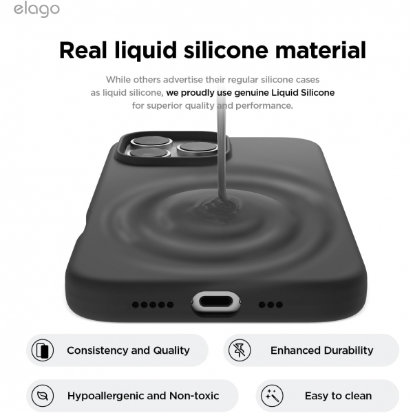 elago Apple iPhone 16 Pro Max Manyetik Klf-Black