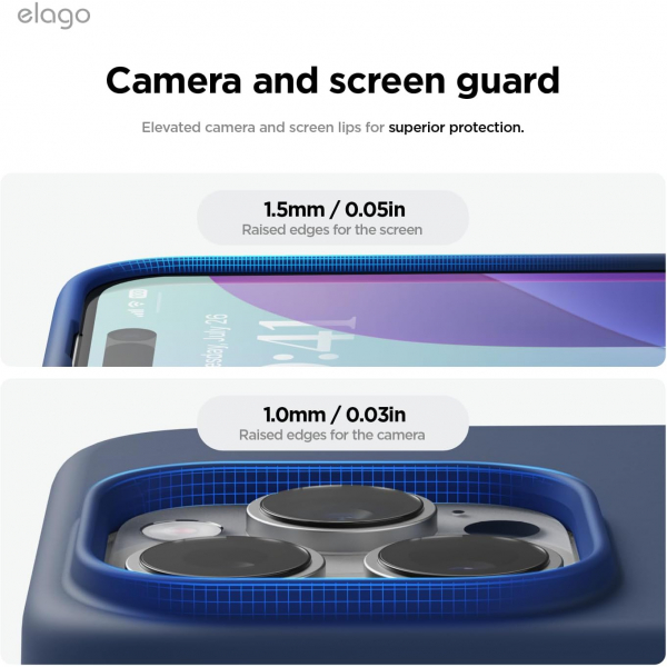 elago Apple iPhone 16 Pro Max Manyetik Klf-Jean Indigo