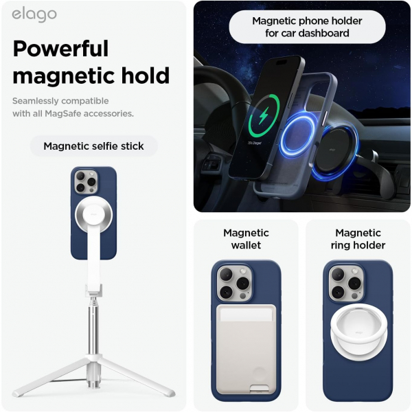 elago Apple iPhone 16 Pro Max Manyetik Klf-Jean Indigo