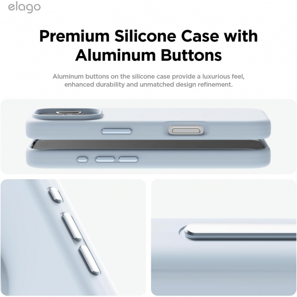 elago Apple iPhone 16 Pro Max Manyetik Klf-Light Blue
