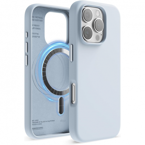 elago Apple iPhone 16 Pro Max Manyetik Klf-Light Blue