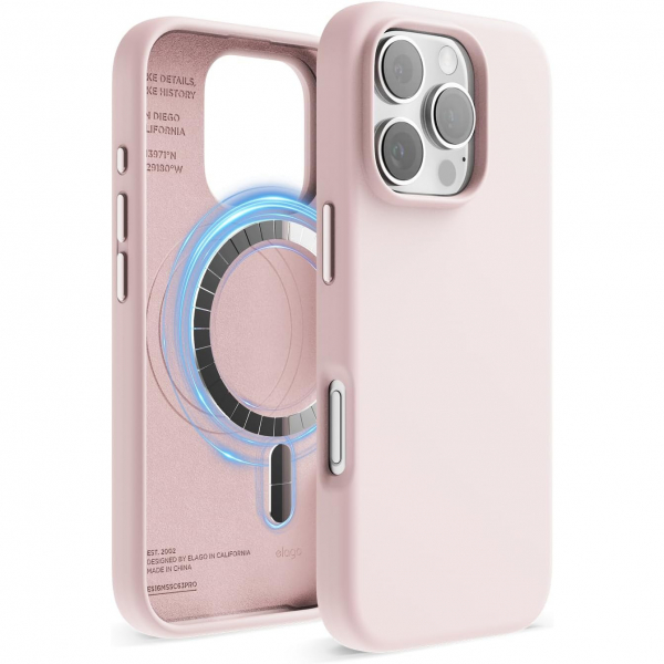 elago Apple iPhone 16 Pro Max Manyetik Klf-Lovely Pink