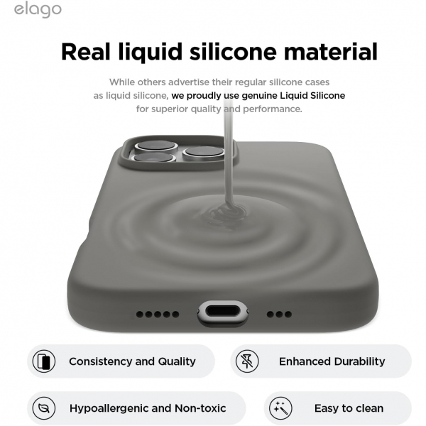 elago Apple iPhone 16 Pro Max Manyetik Klf-Medium Gray
