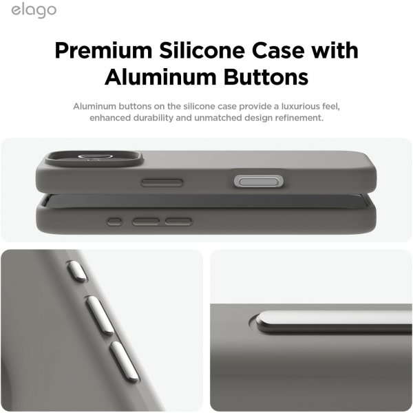 elago Apple iPhone 16 Pro Max Manyetik Klf-Medium Gray