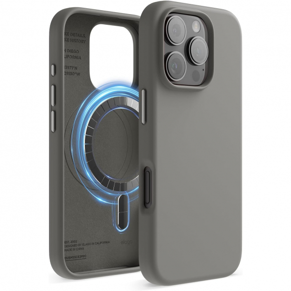 elago Apple iPhone 16 Pro Max Manyetik Klf-Medium Gray