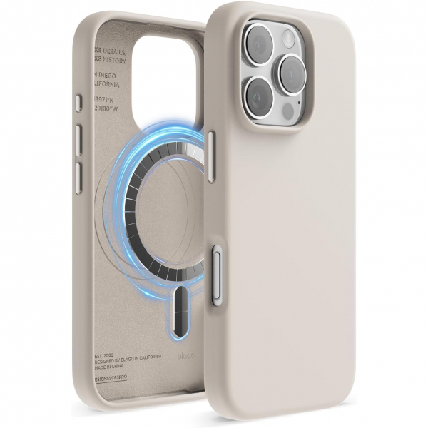 elago Apple iPhone 16 Pro Max Manyetik Klf-Stone