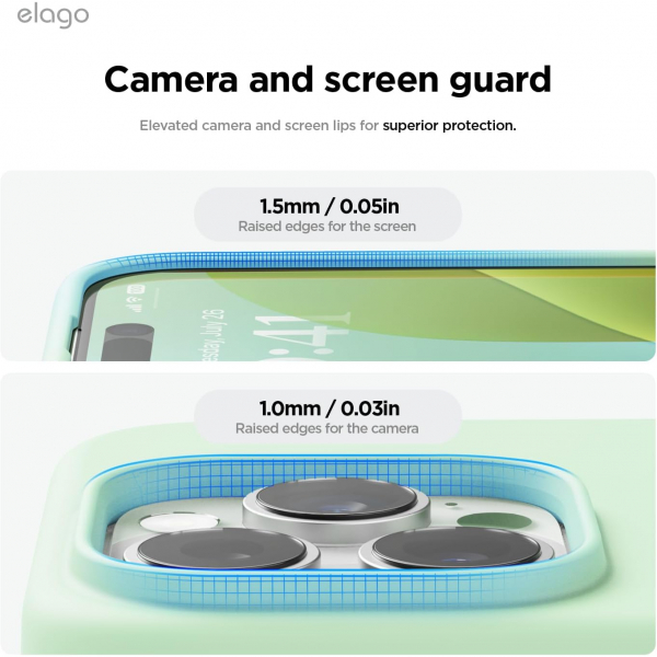 elago Apple iPhone 16 Pro Max Manyetik Klf-Soft Mint