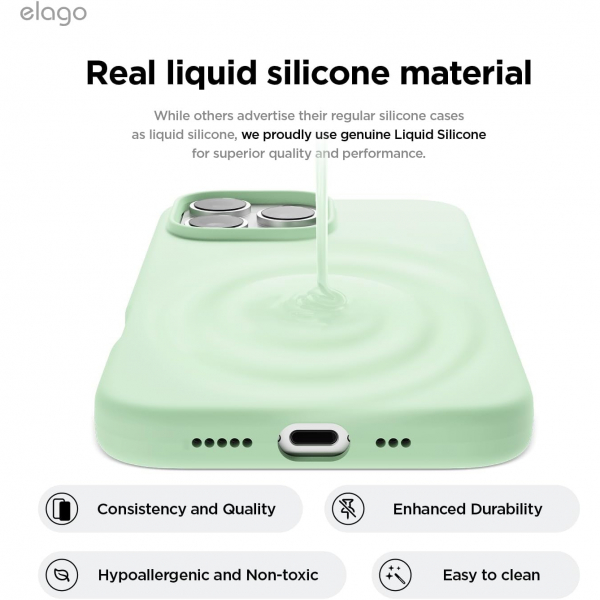 elago Apple iPhone 16 Pro Max Manyetik Klf-Soft Mint