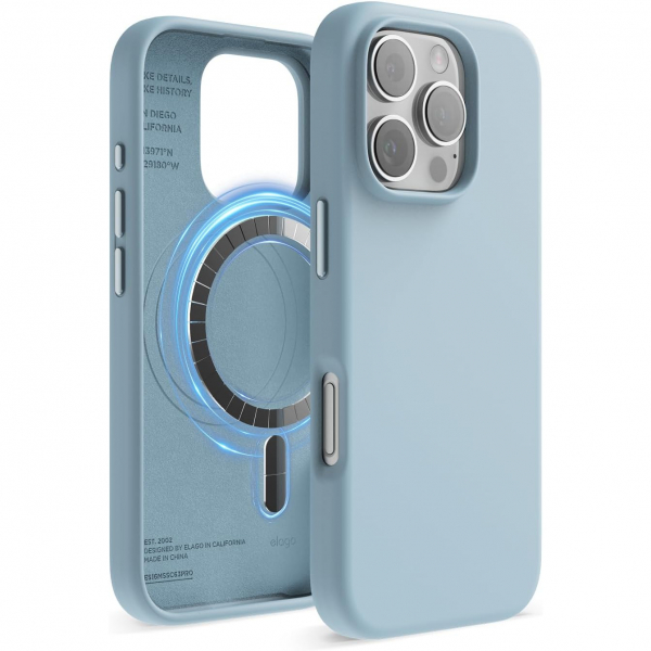 elago Apple iPhone 16 Pro Max Manyetik Klf-Sky Blue