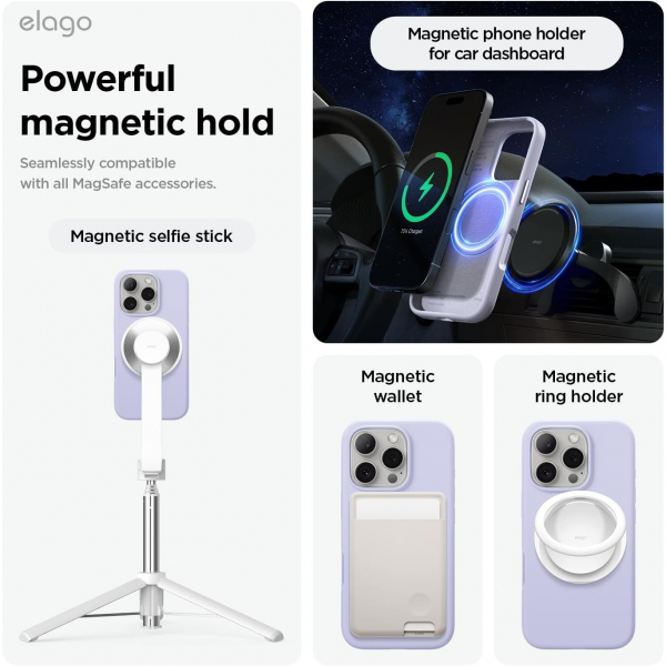 elago Apple iPhone 16 Pro Max Manyetik Klf-Purple